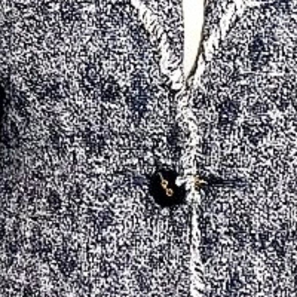 Talbots Blue Tweed Fringed Lined Blazer - Picture 4 of 9